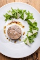 Salade d'artichauts et foie gras d'oie, truffe noire melanosporum