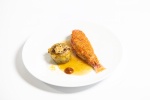 Rouget, artichaut, condiment agrume corsé, jus de céleri