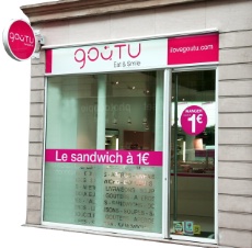 La première boutique Goütu, rue Le Peletier.