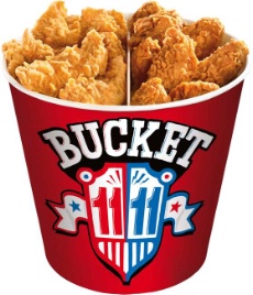 Le Bucket 11/11 de KFC.