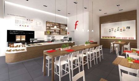 L'intérieur d'un restaurant Francesca. L'intérieur d'un restaurant Francesca.