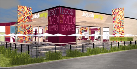 Kebab Party, c'est 500 m2 de superficie / 43 employés / un investissement de 2.5 millions d'euros. Kebab Party, c'est 500 m2 de superficie / 43 employés / un investissement de 2.5 millions d'euros.