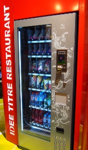 Vending Paris : ici, sur le Vending Game était présenté le distributeur automatique recevant les titres-restaurants. Il est en test depuis le début de l'année dans 10 entreprises.