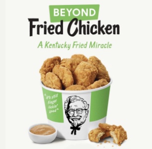 Beyond Fried Chicken, la version végétarienne des nuggets et wings de KFC. Beyond Fried Chicken, la version végétarienne des nuggets et wings de KFC.