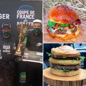 Les vainqueurs ex aequo, Joannes Richard et Stéphane Giroud, de coupe de France du Burger by Socopa 2021. Les vainqueurs ex aequo, Joannes Richard et Stéphane Giroud, de coupe de France du Burger by Socopa 2021.
