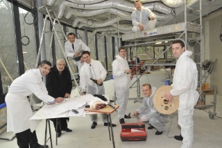 Le chantier de La Rotonde avec Philippe Gauvreau, Serge Partouche, Frédéric Fass, Arnaud Aubert, Fabrice de Flue, Alain Gousse, Michael Denis et Kevin Mougel.
