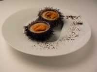 Le plat d'Emmanuel Renaut : Oursin café crème.