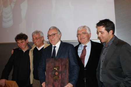 De gauche à droite : Franck Cerruti, Luciano Bertello, Alain Ducasse, Antonio Santini et Davide Palluda. De gauche à droite : Franck Cerruti, Luciano Bertello, Alain Ducasse, Antonio Santini et Davide Palluda.
