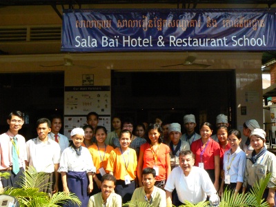 A l'école hôtelière Sala Bai, Régis Marcon a rencontré des jeunes ultra motivés qui ne demandent qu'à apprendre.