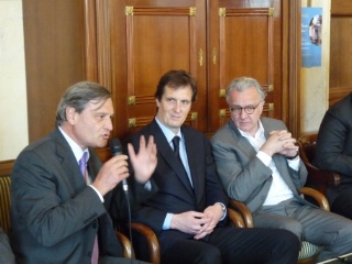 Pierre-Henri Maccioni, préfet du Val-d’Oise, Jérôme Chartier, député du Val-d’Oise et Alain Ducasse.
