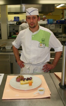 Le vainqueur, Frédéric Labourdette, avec son plat à base de veau