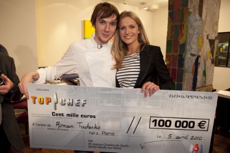 Romain Tischenko et la présentatrice M6, Sandrine Corman. Romain Tischenko et la présentatrice M6, Sandrine Corman.
