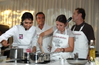 Meryem Cherkaoui, La Maison du Gourmet à Casablanca et Anne-Sophie Pic, Maison Pic à Valence en démonstration à 4 mains.