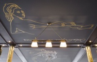 Le plafond de la Brasserie, clin d'oeil au Musée.