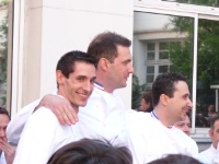 Guillaume Mabilleau, Yann Brys et Thierry Bamas, la promotion 2011 des Mof pâtissiers.