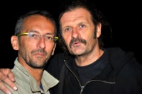 Le duo vainqueur du premier Road Food Movie : Michel Portos, chef du Saint-James à Bouliac et le photographe Hervé Lefebvre.