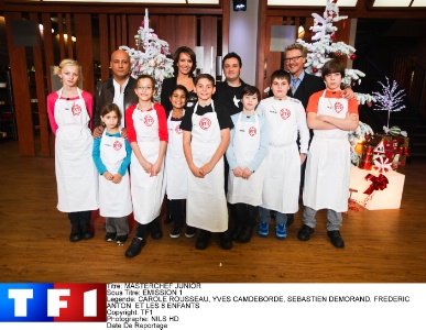 Frédéric Anton, Carole Rousseau, Yves Camdeborde, Sébastien Demorand et les 8 enfants. Frédéric Anton, Carole Rousseau, Yves Camdeborde, Sébastien Demorand et les 8 enfants.