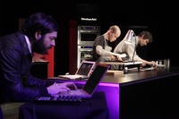 Daniel Patterson , restaurant Coi à San Francisco, et Marco Dos Santos, DJ du Silencio à Paris pour une démonstration de pâtisserie en musique.