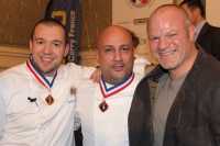 Guillaume Gomez avec Frédéric Anton et Philippe Etchebest.