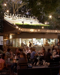 Le Shake Shack sis dans le Madison Square Park.