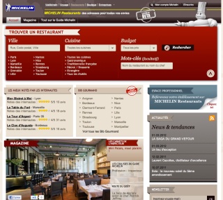 Le site Michelin Restaurants ouvert à tous les restaurateurs.