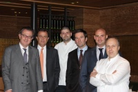 de gauche à droite : Laurent et Thierry Gardinier, Emile Cotte, Pierre Bérot, Olivier Le Guyader et Alain Solivérès.