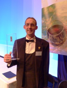 Romain Iltis, chef sommelier à L'Arnsbourg à Baerenthal (67), a été sacré Meilleur sommelier de France 2012, lundi soir, au Palais du Pharo à Marseille (13).