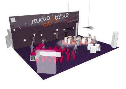 Le studio des Arts de la Table imaginé par Sylvie Amar (168 m2), sera dévoilé lors du salon Equip'Hôtel du 11 au 15 novembre 2012 à Paris Porte de Versailles.