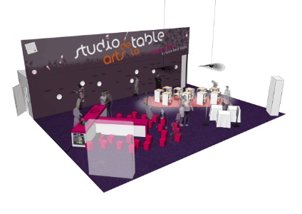 Le studio des Arts de la Table imagin par Sylvie Amar (168 m2), sera dvoil lors du salon Equip'Htel du 11 au 15 novembre 2012  Paris Porte de Versailles.