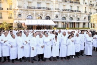 Rassemblement des chefs pour la photo officielle. La journée ne fait que commencer.
