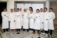 De gauche à droite: Fulvio Pierangelini, Andoni Luis Aduriz, Diego Munoz Velasquez, Daniel Patterson, Christophe Devoille, Alain Ducasse, Da Dong, Hiroyuki Kanda, Tom Kitchin, David Chang, Christophe Michalak et Nicolas Bergé.