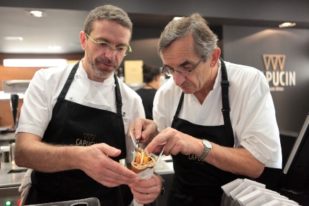 Michel et Sébastien Bras lancent leur 'fast cook' à Toulouse. Michel et Sébastien Bras lancent leur 'fast cook' à Toulouse.