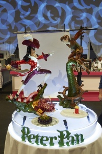 La sculpture en sucre et chocolat de l'équipe Italienne.