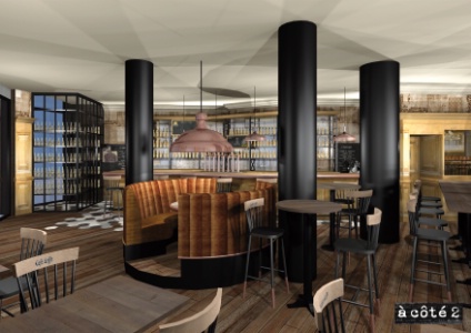 Le nouvel intérieur du concept Café Leffe, ici pour l'ouverture le 28 mai à Nancy : une ambiance plus intimiste.