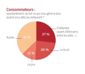 Schéma 3. Consommateurs: spontanément, qu'est-ce qui vous gêne le plus quand vous allez au restaurant ?