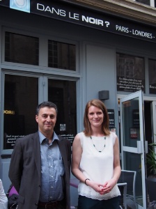 Le pdg et fondateur du concept Dans le noir ?, Edouard de Broglie, et la directrice à Paris, Camille Leveillé.