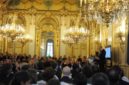 De très nombreux invités pour le lancement au Quai d'Orsay.