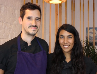 Colas Garnier et Maylis Parisot, les chefs des Mardis vegan chez Dune, Paris.