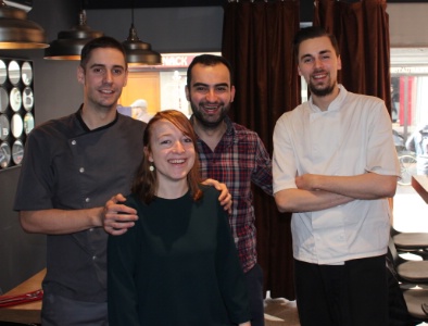 De gauche à droite : Nicolas Koffel, Camille Leblanc, Murat Sancar et Loïc Koeberlé.