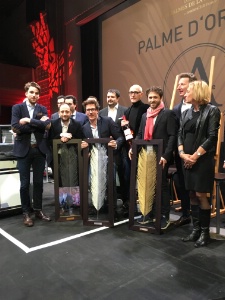 De gauche à droite : Romain Margerie de Rotrou et Romain Coué pour Juste (palme de bronze), Arthur Arlet pour Duck Me (palme d'argent) et Julien Duboué pour A Noste (palme d'or). De gauche à droite : Romain Margerie de Rotrou et Romain Coué pour Juste (palme de bronze), Arthur Arlet pour Duck Me (palme d'argent) et Julien Duboué pour A Noste (palme d'or).