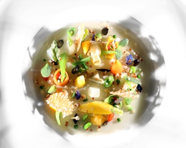 Assiette 100 % vgtale ralise par le Comit International d'Organisation du Bocuse d'Or.