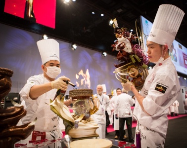 La Coupe du Monde de pâtisserie en 2015 au Sirha à Lyon. La Coupe du Monde de pâtisserie en 2015 au Sirha à Lyon.