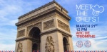 Les chefs et les étudiants sur le toit de l'Arc de Triomphe pour le lancement de Goût/Good de France