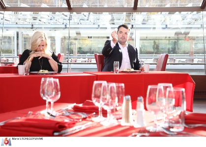 Hélène Darroze et Jean-François Piège sur un bateau...