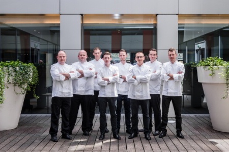 Les 8 finalistes bien décidés à en découdre les 26 et 27 septembre prochains lors du Bocuse d'Or France devant le public.