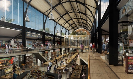 L'opérateur franco-belge Banimmo porte le projet de la halle gourmande. L'opérateur franco-belge Banimmo porte le projet de la halle gourmande.