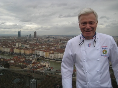 Christian Têtedoie, sur les hauteurs de Fourvière.