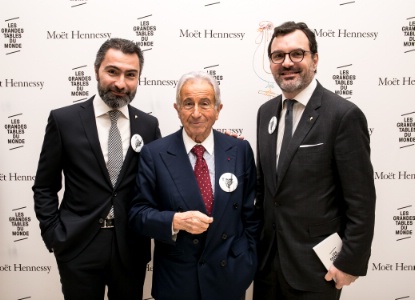 David Sinapian, Michel Guérard et Nicolas Chatenier, directeur général des Grandes Tables du Monde.