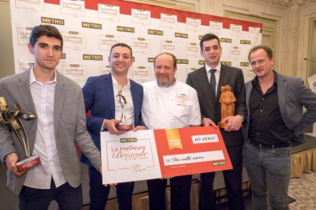 Nans Delest (apprenti), Yann Ghazal (cuisinier), Gilles Goujon, Thibault Pontac (maître d'hôtel), et Franck Renimel.