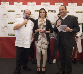Prix spécial : Meilleur Apprenti 2018 :  Bettina Bolouvi du restaurant Château de la Tour à Gouvieux, avec Gilles Goujon et Vincent Ferniot.